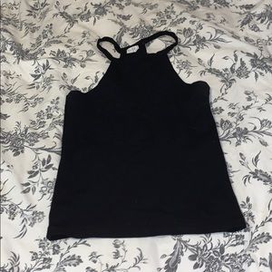 a black halter top